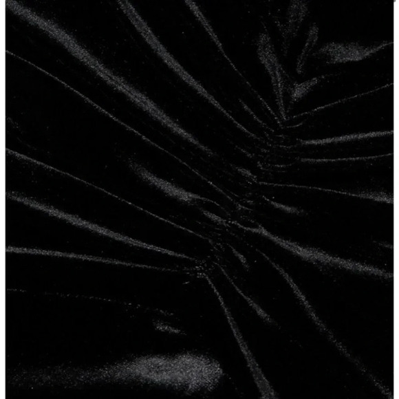 Halston Bell Long Sleeve Velvet Cocktail Dress Mock Neck Asymmetrical Hem - Picture 3 of 11